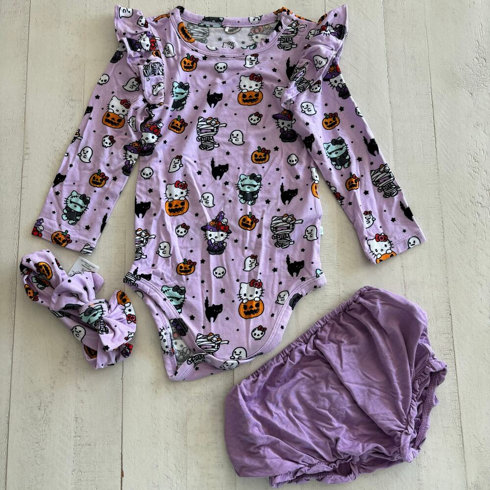 Posh Peanut Hello Kitty Monsters 3 Piece Set Size 12-18 mos EUC